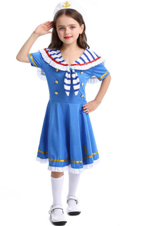 F68167 navy costume for girls